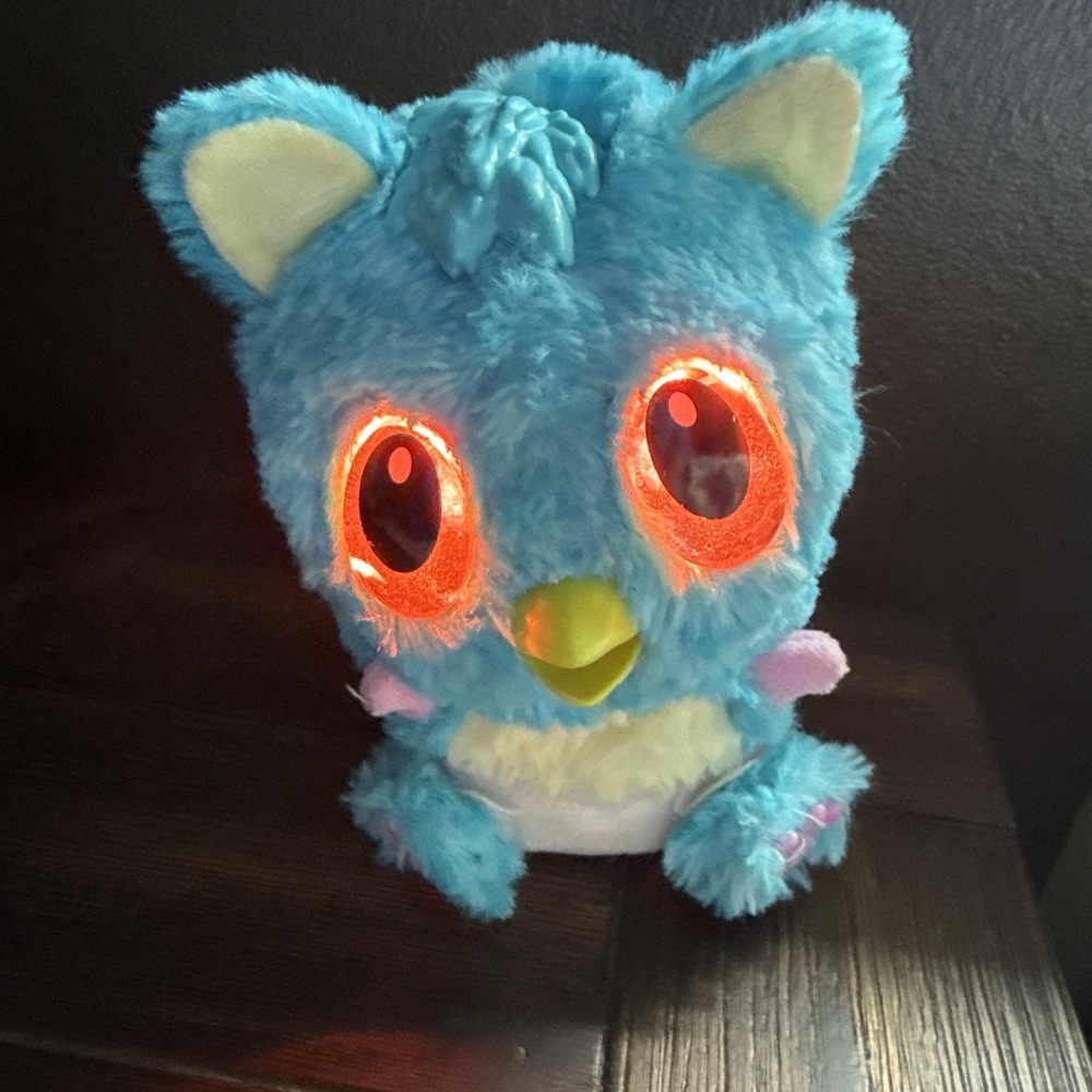 Hatchimals Hatchibabies Blue Pink Baby Owl Bird Interactive Plush Toy Works 6 In